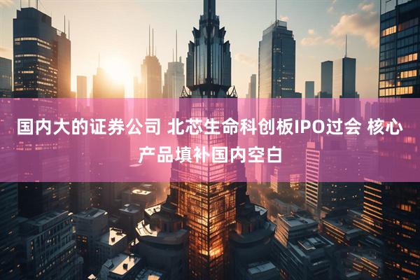 國內大的證券公司 北芯生命科創板IPO過會 核心產品填補國內空白